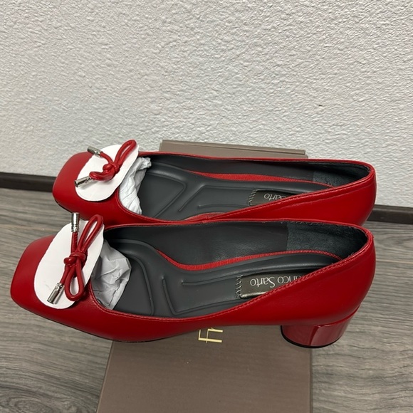 Franco Sarto Natalia Pump In Red Leather - Picture 6 of 7